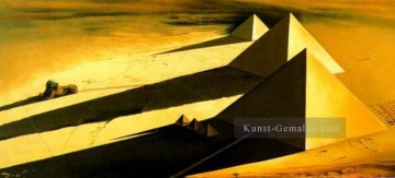 Die Pyramiden und die Sphinx von Gizeh 1954 Surrealist Ölgemälde